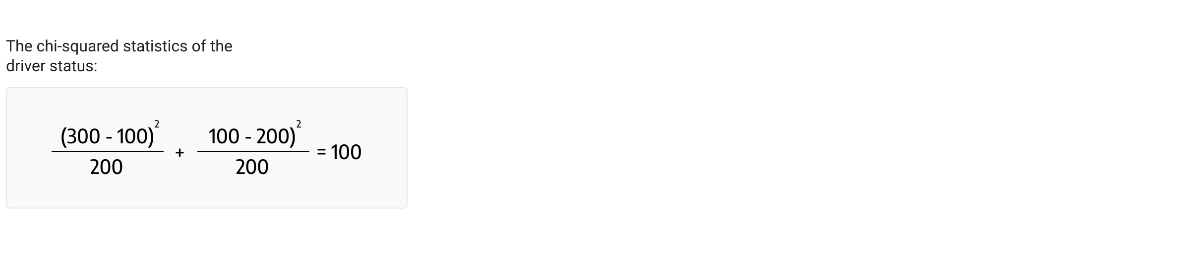 chi squared statistics